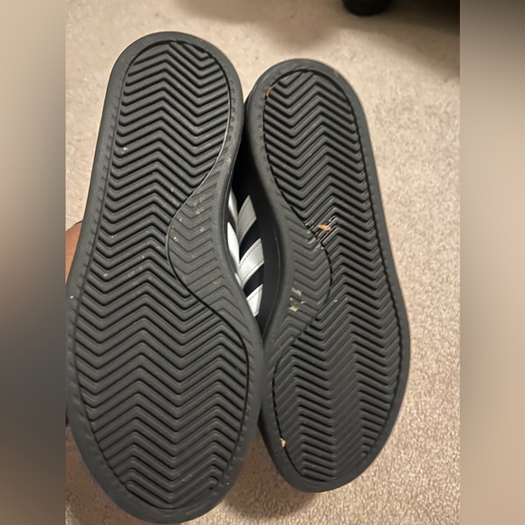 Adidas GRAND COURT 2.0 SHOES Size 8.5 Black with White Striped - Picture 5 of 5